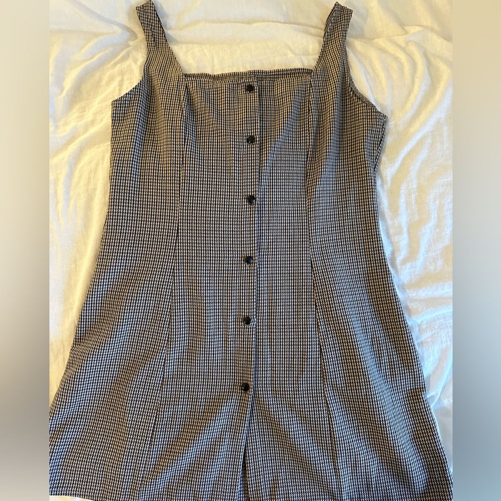 Checkerboard midi tank dress